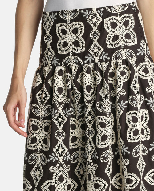 Czarna haftowana spódnica Tabulato - Image #3