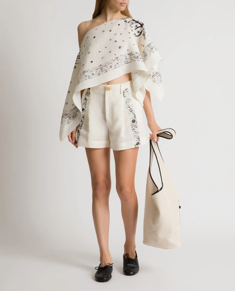 Lniany top z nadrukiem - Image #2