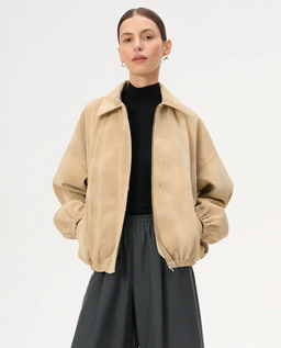 Beżowa kurtka bomberka Claire - Image #1