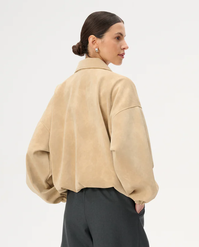 Beżowa kurtka bomberka Claire - Image #2