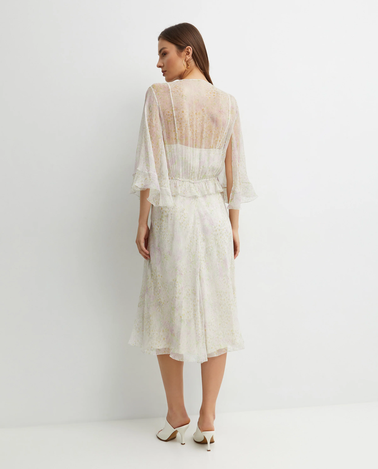 Jedwabna sukienka midi z printem - Image #2