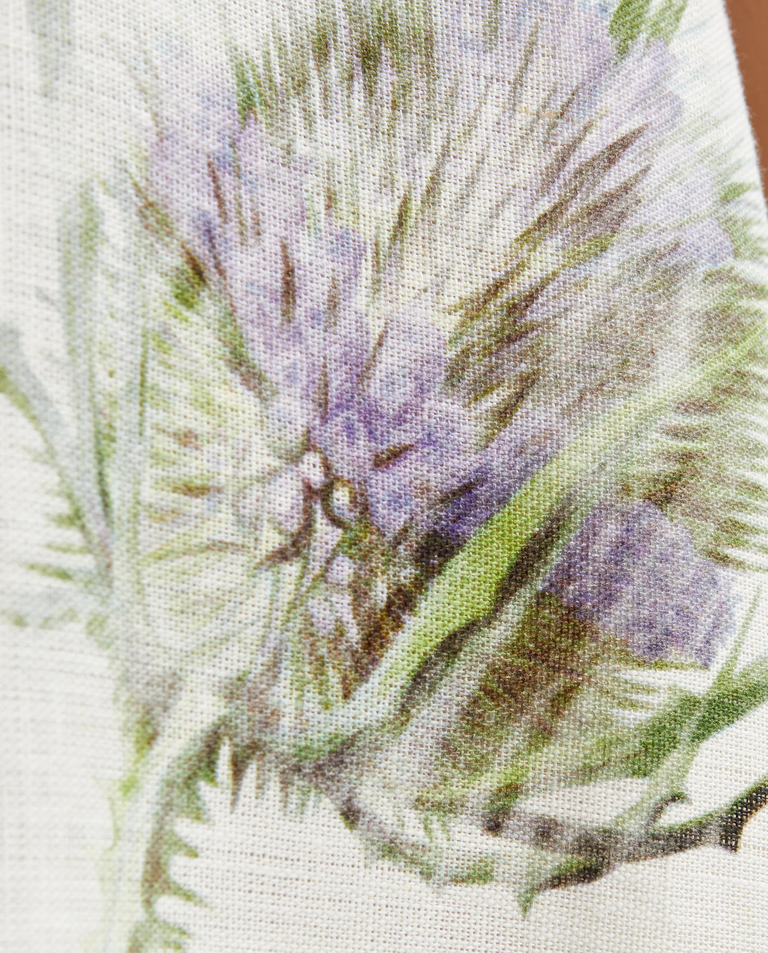 Lniana spódnica midi z kwiatowym wzorem - Image #3