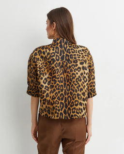 Jedwabna koszula w zwierzęcy print - Image #2