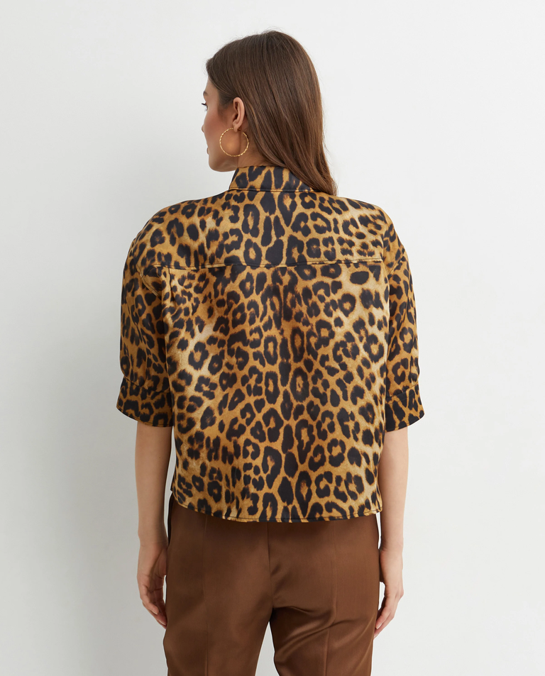 Jedwabna koszula w zwierzęcy print - Image #2
