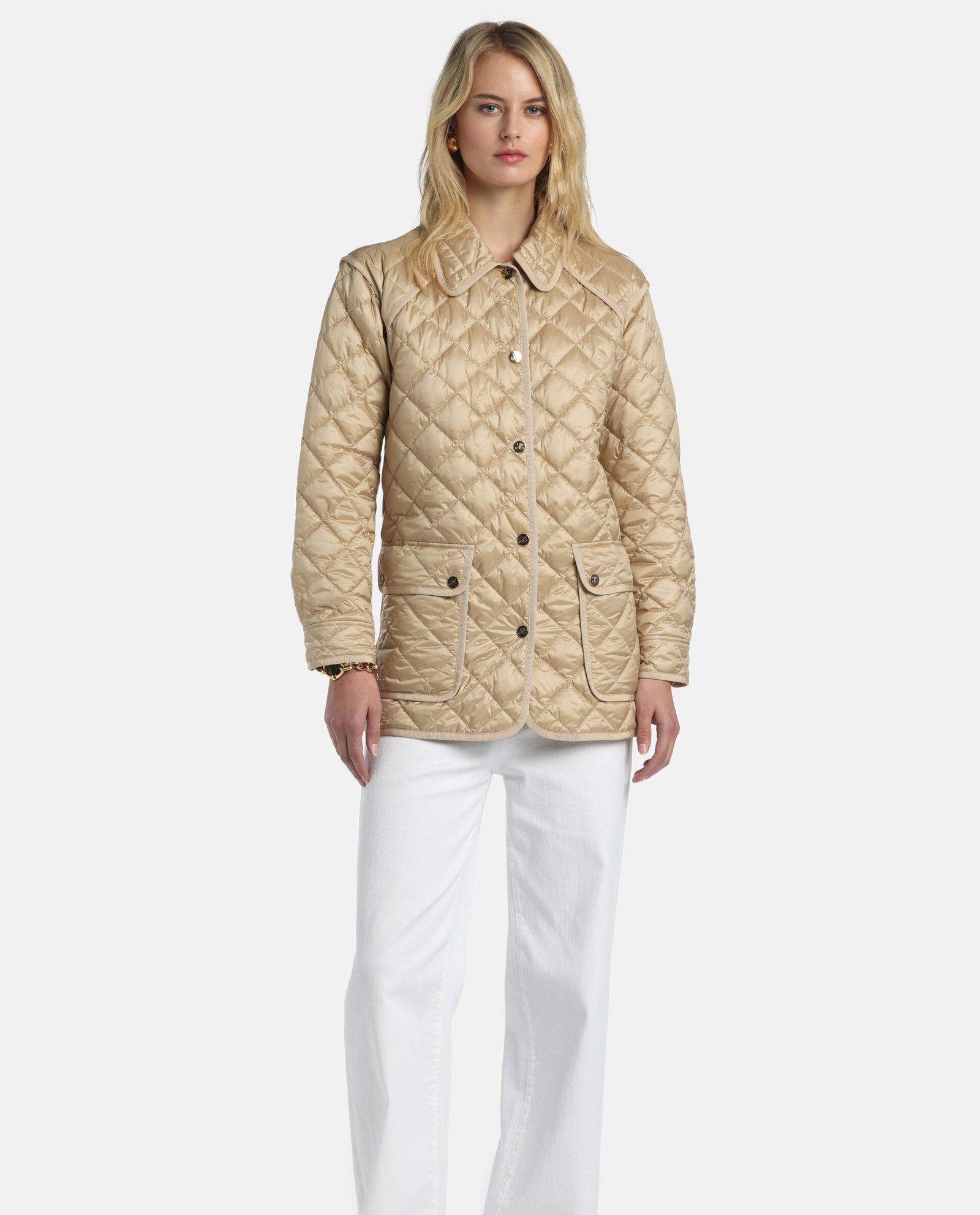 Beżowa kurtka Varesotto - Image #4