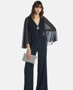 Granatowy kombinezon z bolerkiem Pericle - Image #4