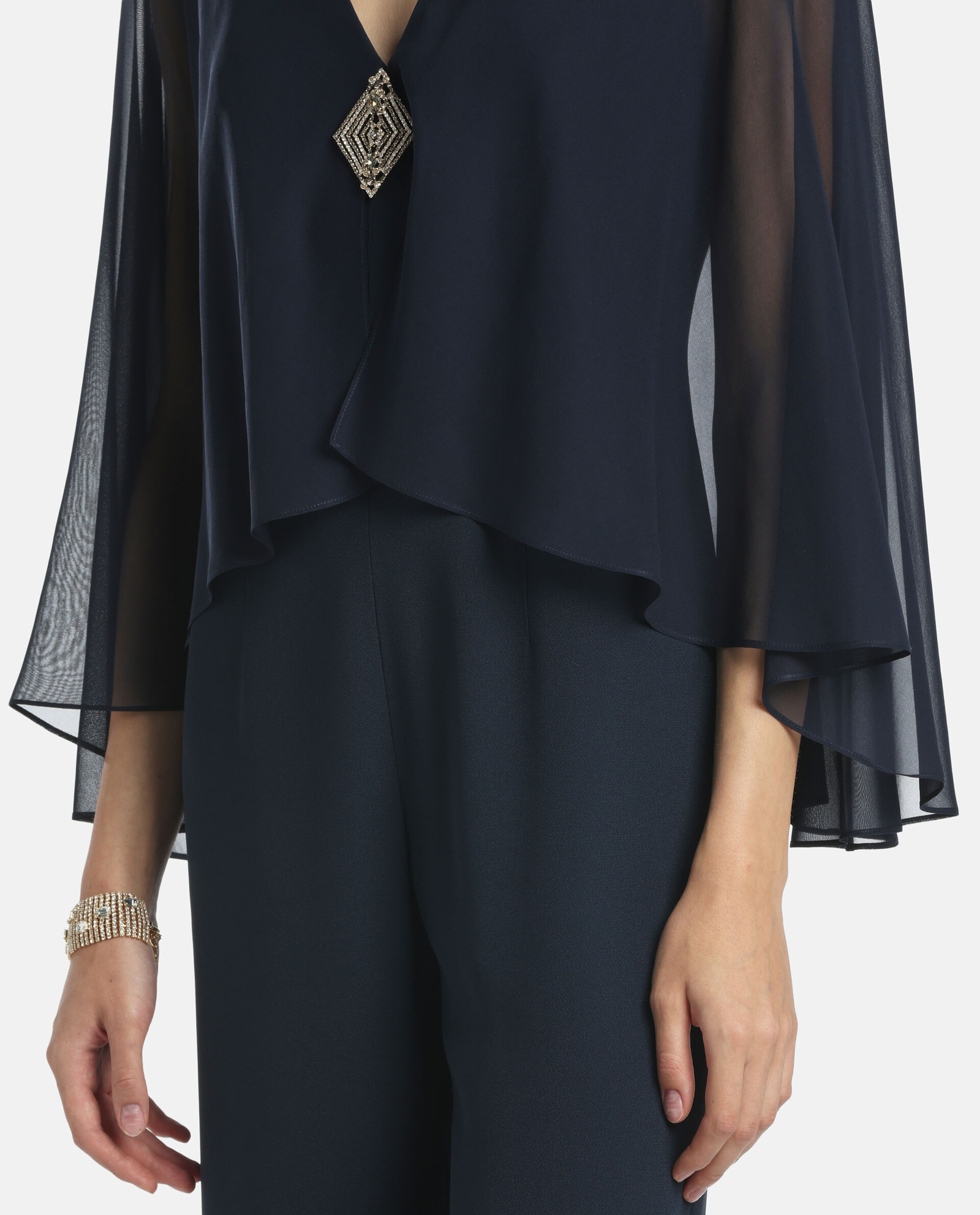 Granatowy kombinezon z bolerkiem Pericle - Image #5