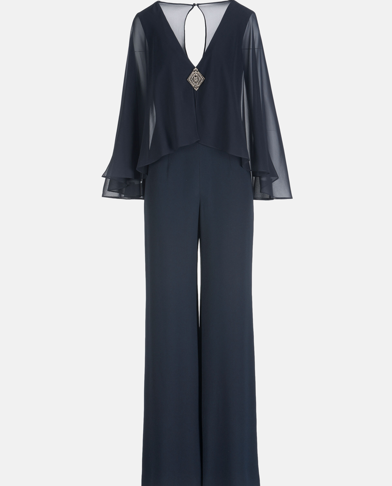 Granatowy kombinezon z bolerkiem Pericle - Image #6