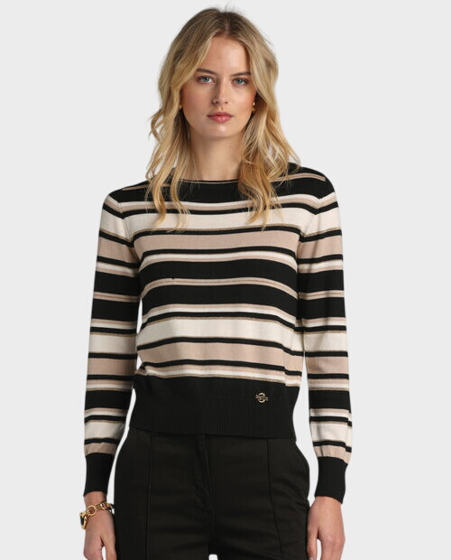 Czarno-beżowy sweter Minorenne - Image #0