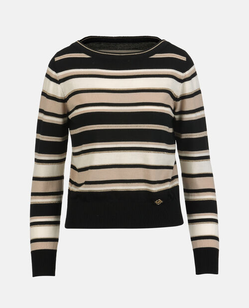 Czarno-beżowy sweter Minorenne - Image #4