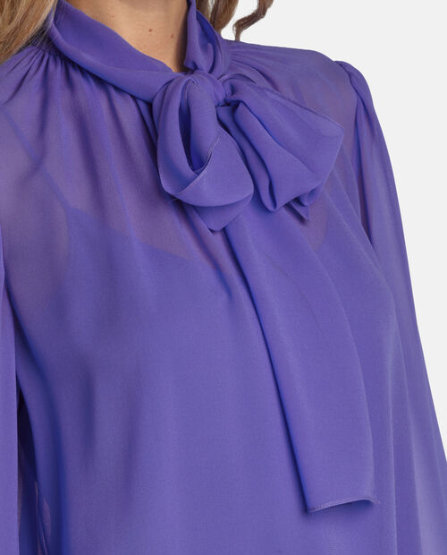 Fioletowa jedwabna bluzka Bellaria - Image #2