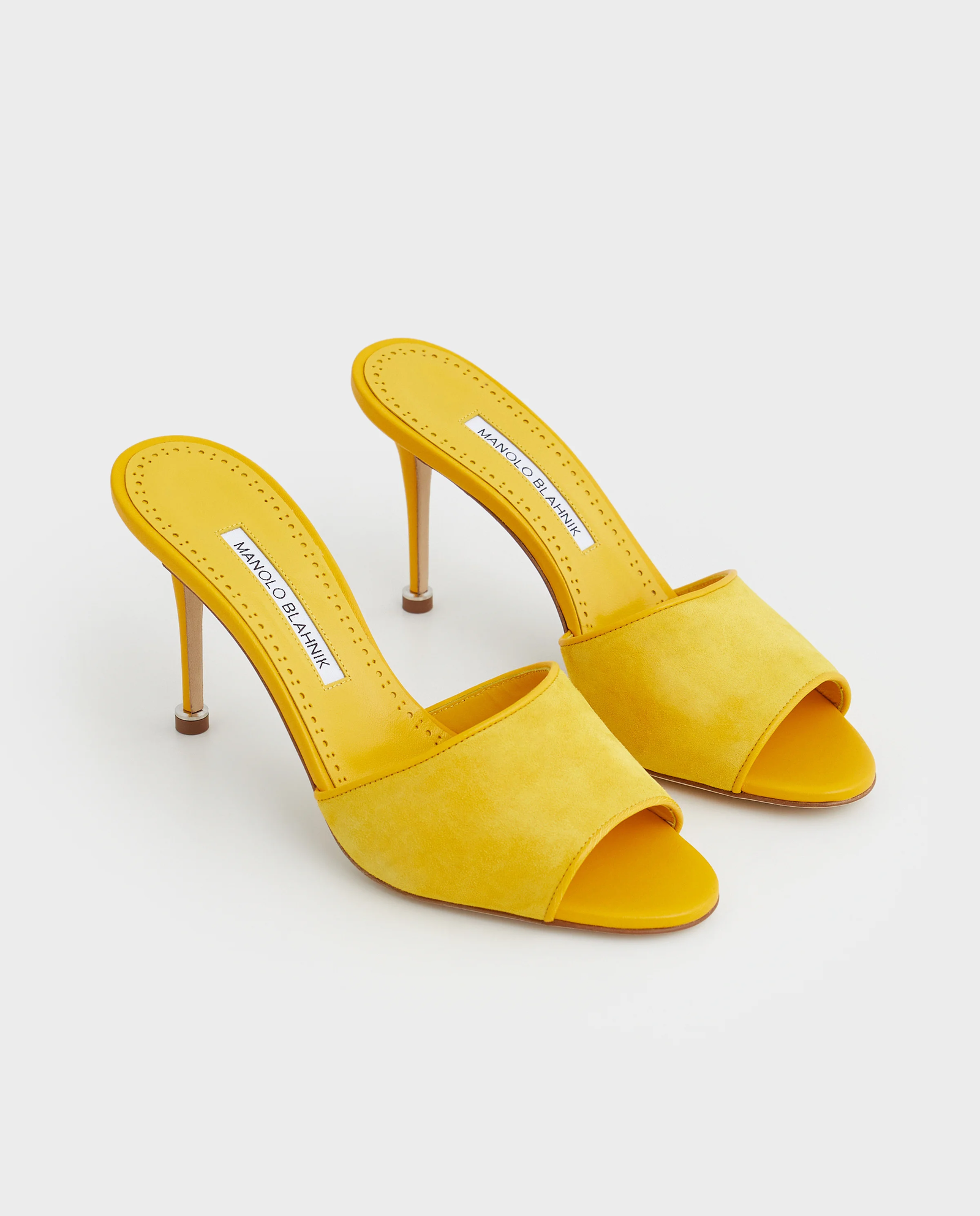 Żółte klapki na szpilce Larache 90 - Image #2