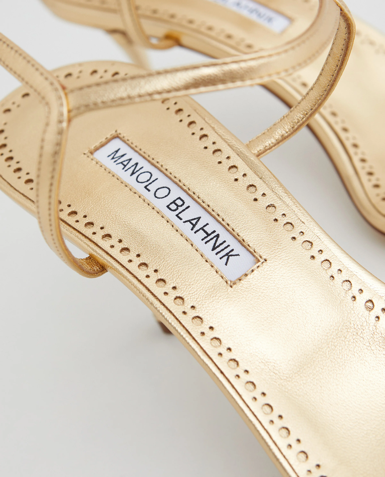 Złote sandały na szpilce Ciagalo 70 - Image #4