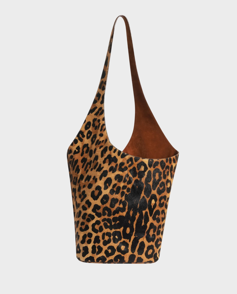 Dwustronna zamszowa torba w zwierzęcy print