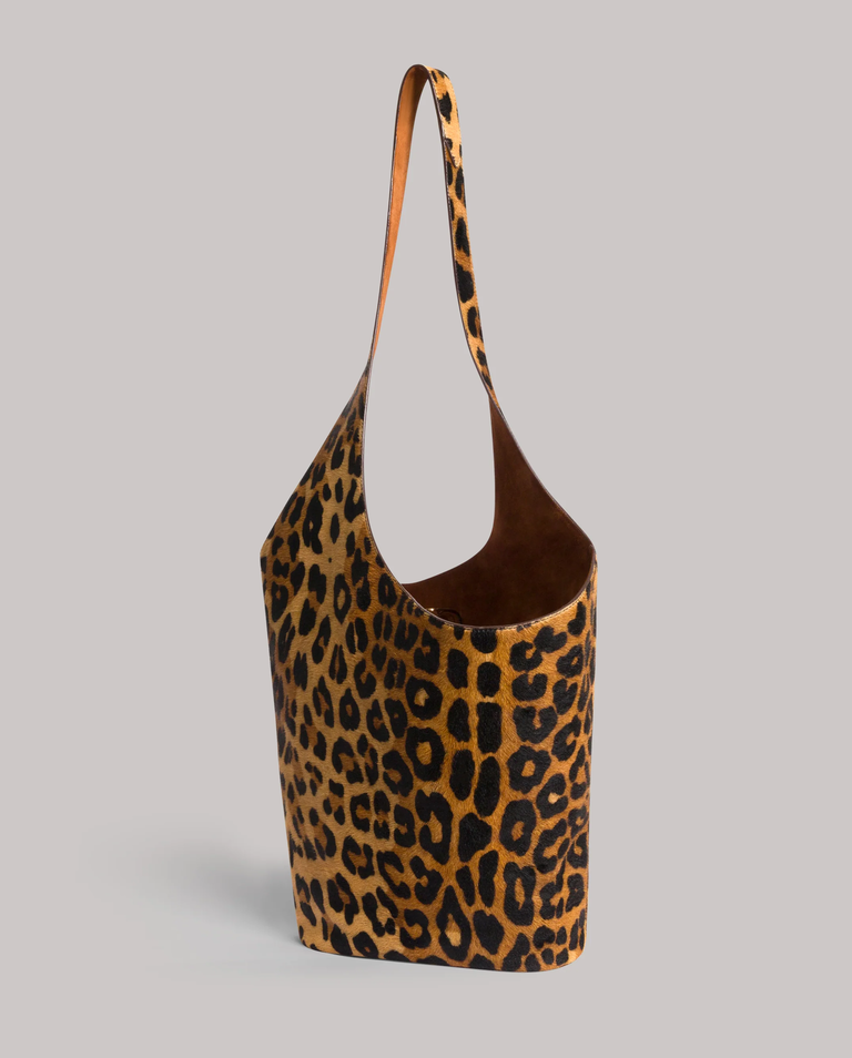 Dwustronna zamszowa torba w zwierzęcy print - Image #2
