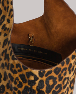 Dwustronna zamszowa torba w zwierzęcy print - Image #3
