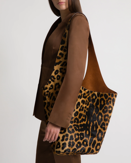 Dwustronna zamszowa torba w zwierzęcy print - Image #1