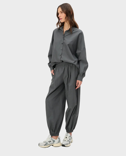 Szerokie spodnie ze ściągaczem Gisele - Image #1