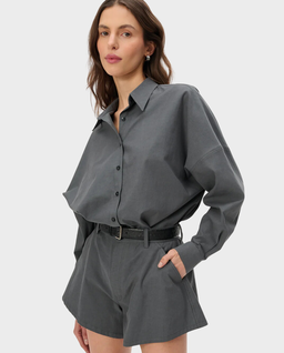 Szorty o trapezowym kroju Naomi - Image #2