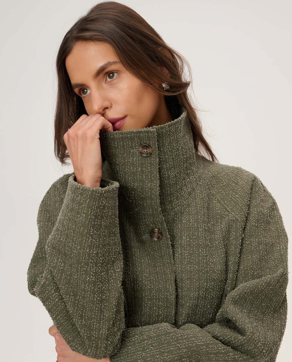 Bawełniana parka khaki Denis - Image #1