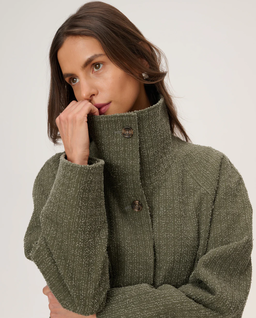 Bawełniana parka khaki Denis - Image #1