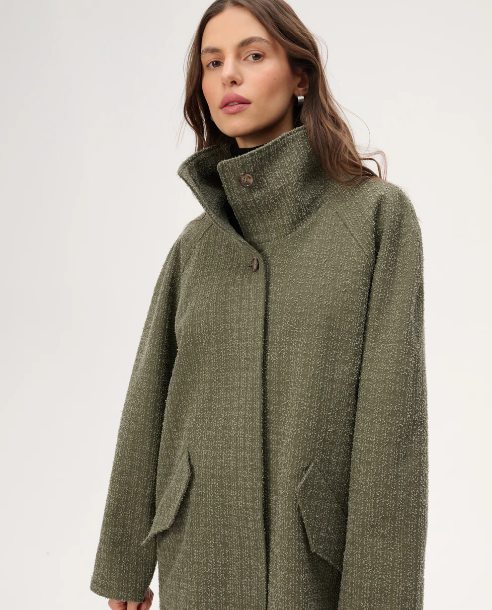 Bawełniana parka khaki Denis - Image #3