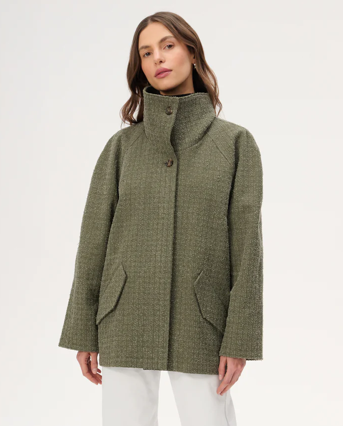 Bawełniana parka khaki Denis - Image #0