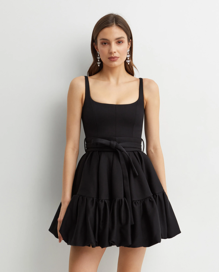 Czarna sukienka mini Drina - Image #2