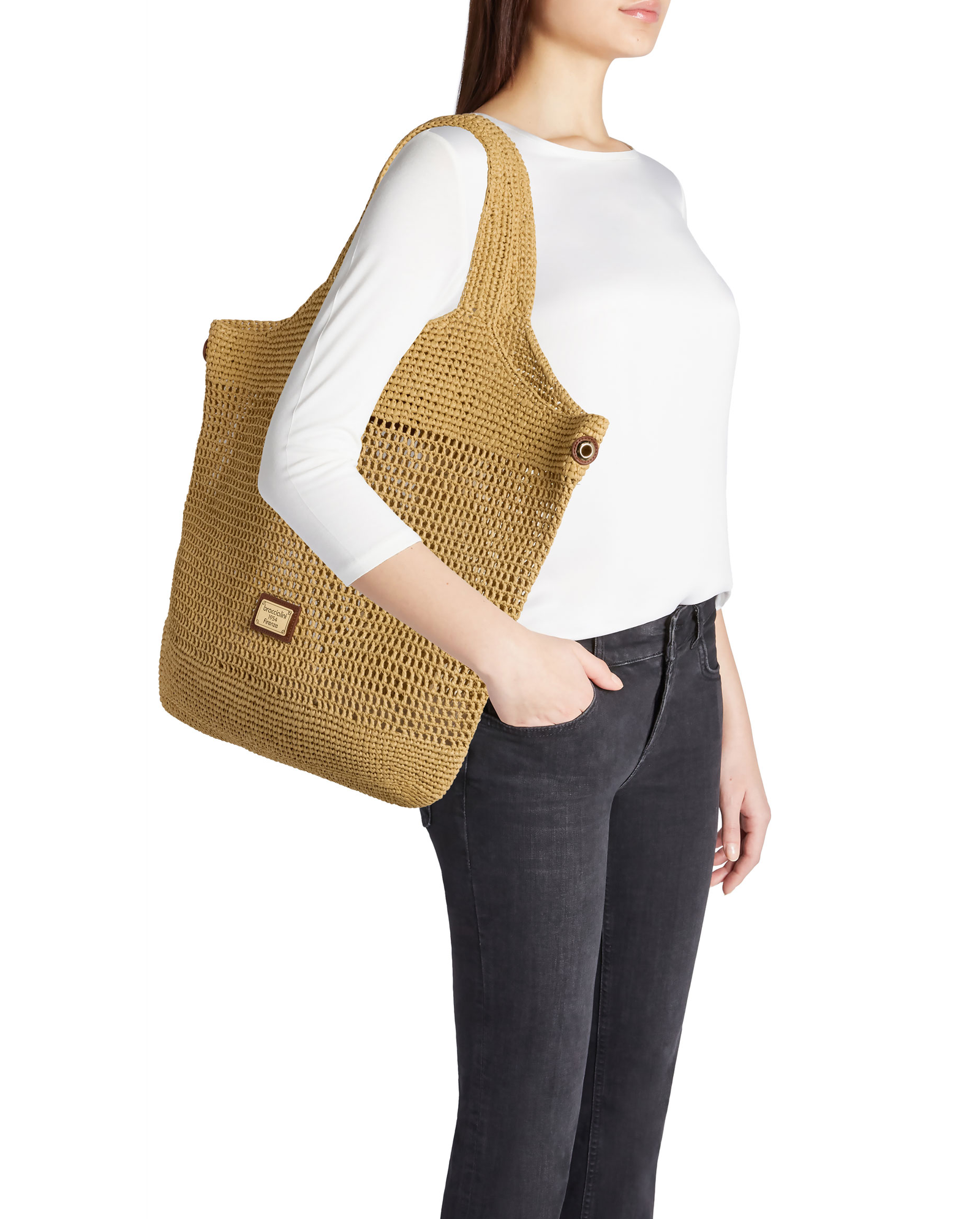 Słomkowa torba na ramię Summer - Image #4