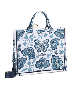 Biała torebka z kwiatowym wzorem Queen - Image #1