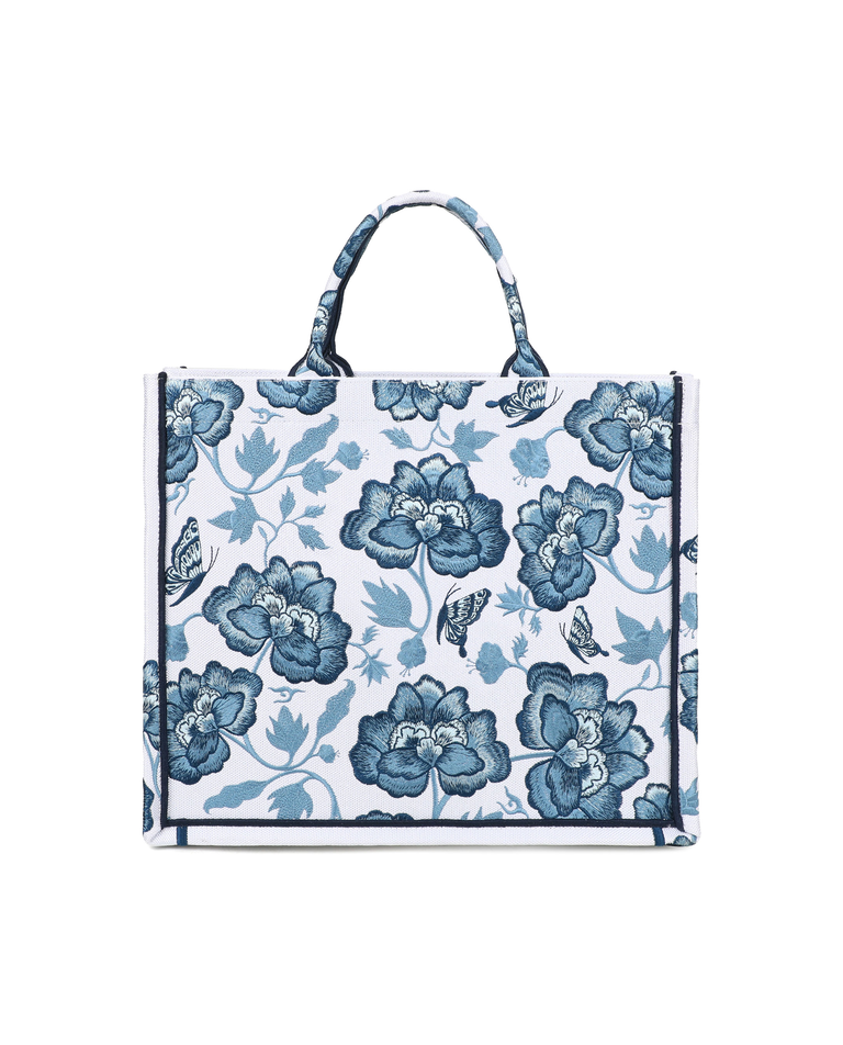 Biała torebka z kwiatowym wzorem Queen - Image #2