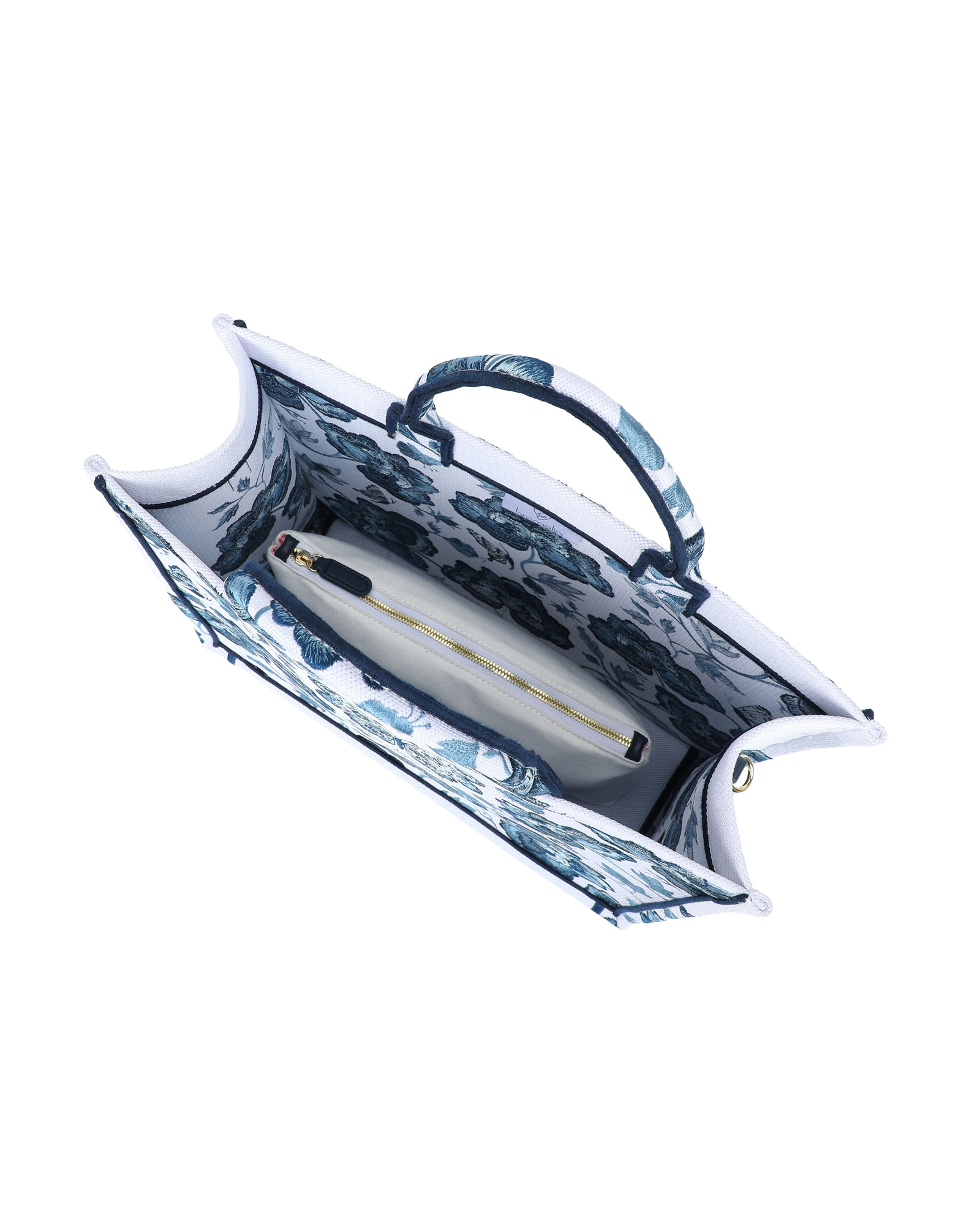 Biała torebka z kwiatowym wzorem Queen - Image #3