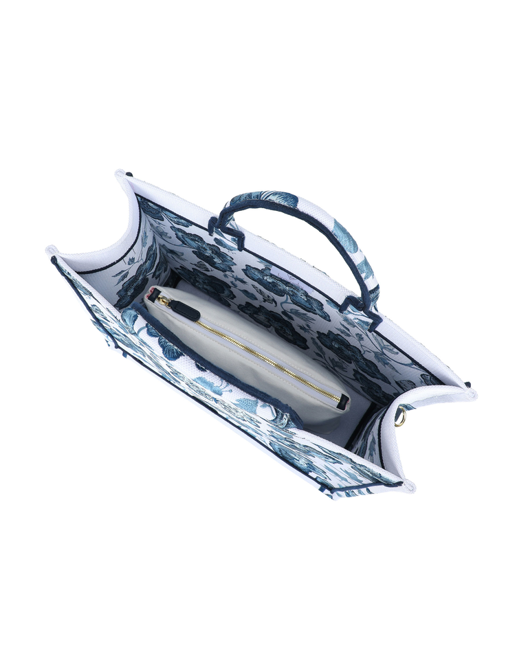 Biała torebka z kwiatowym wzorem Queen - Image #3