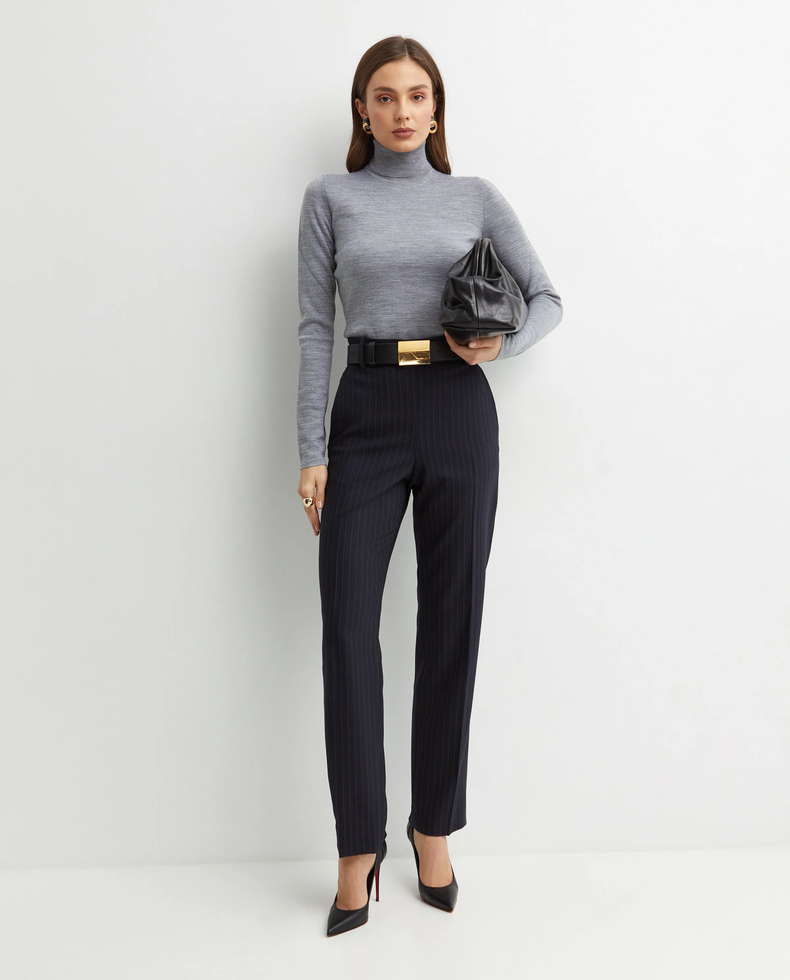 Granatowe spodnie Cambie - Image #2