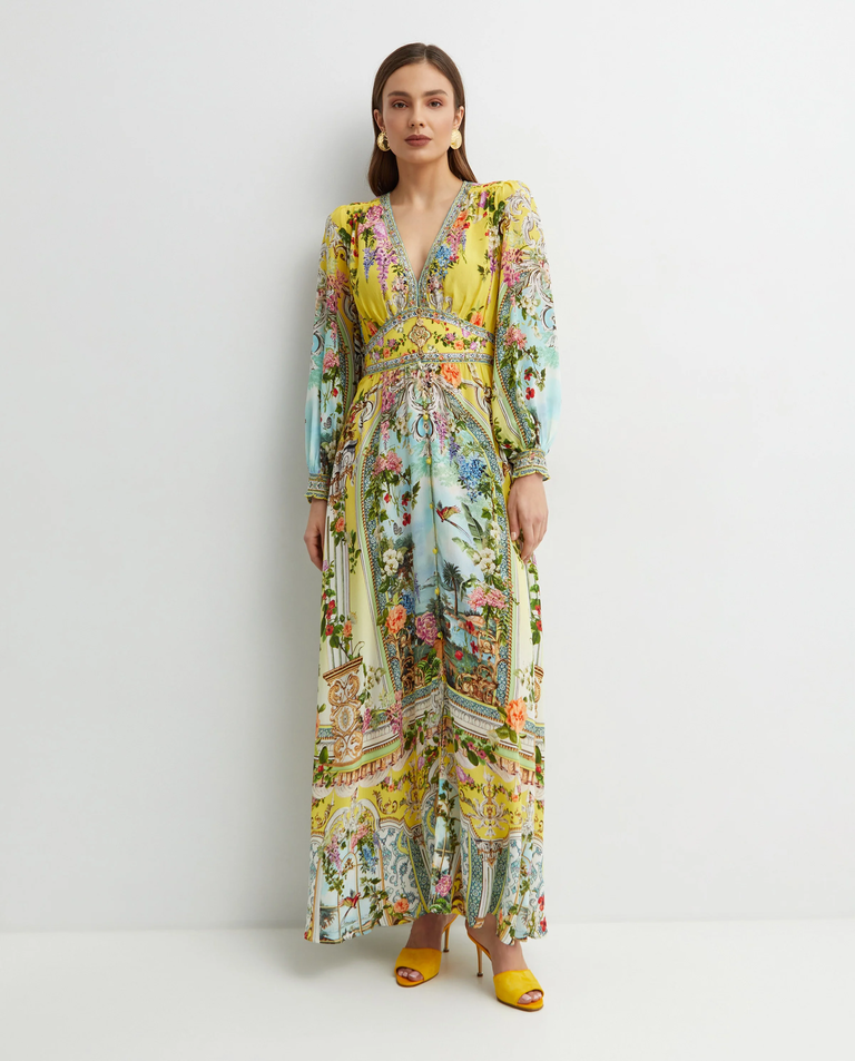 Jedwabna sukienka maxi