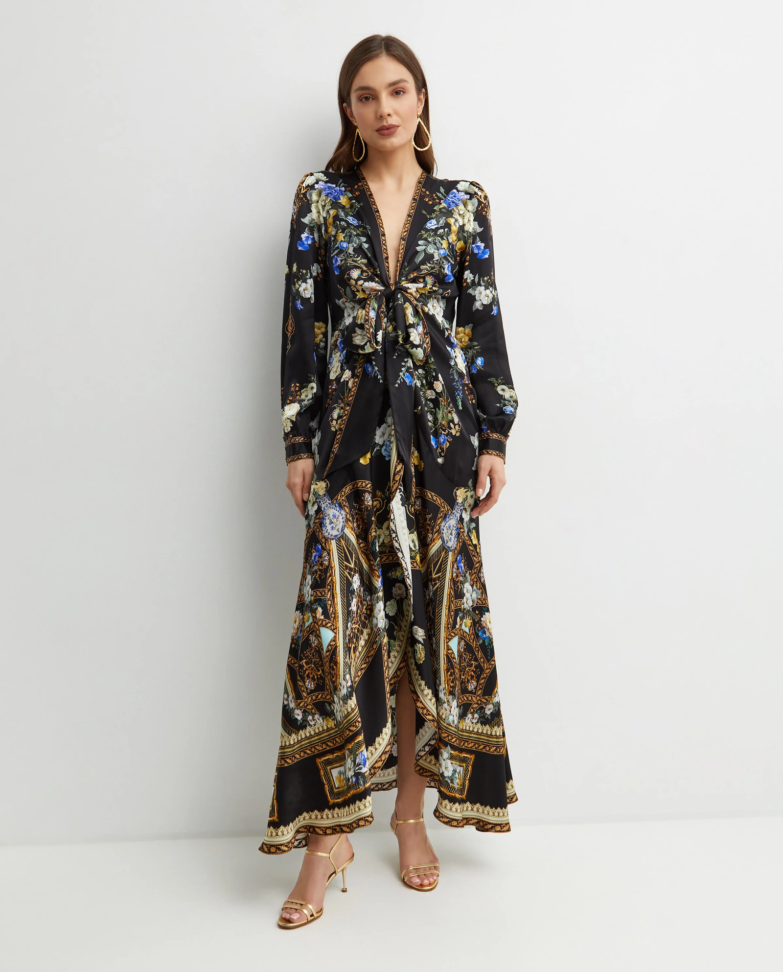 Jedwabna sukienka w kwiaty - Image #0