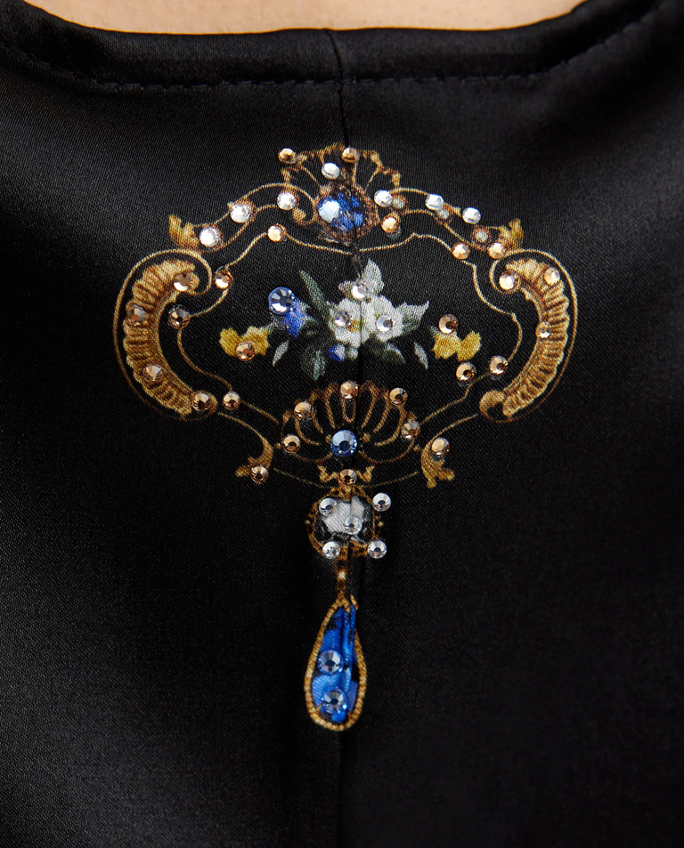 Jedwabna sukienka w kwiaty - Image #5