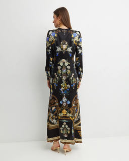 Jedwabna sukienka w kwiaty - Image #3