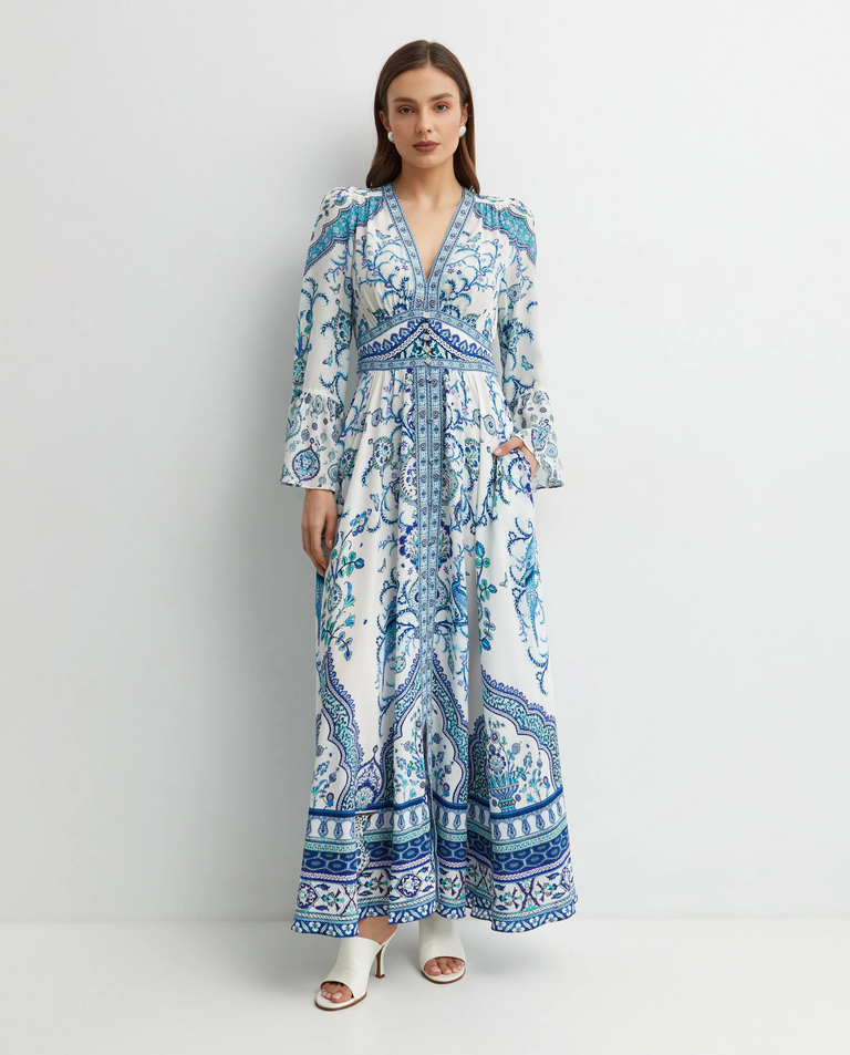 Jedwabna sukienka maxi