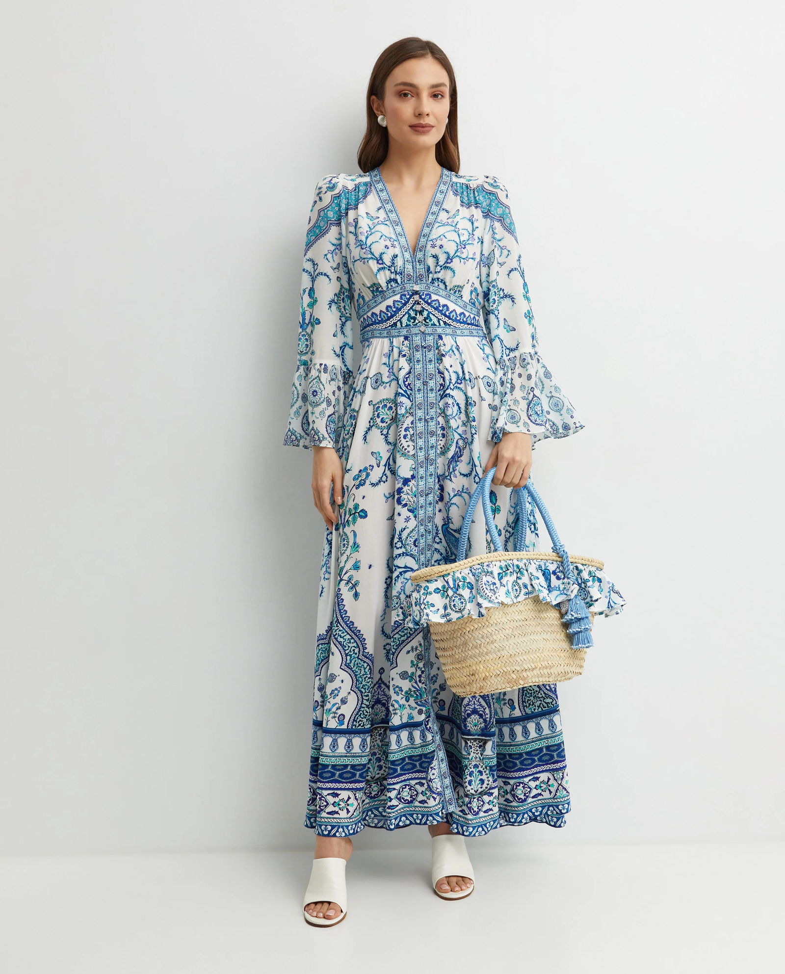 Jedwabna sukienka maxi - Image #2