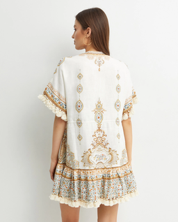 Lniana sukienka mini - Image #3