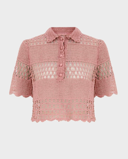 Różowa szydełkowa bluzka Wanderlust - Image #1