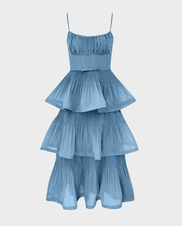 Plisowana sukienka midi - Image #1