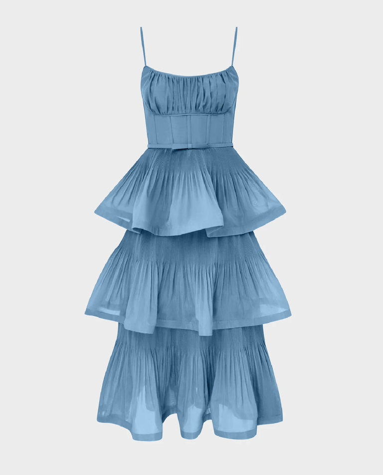 Plisowana sukienka midi