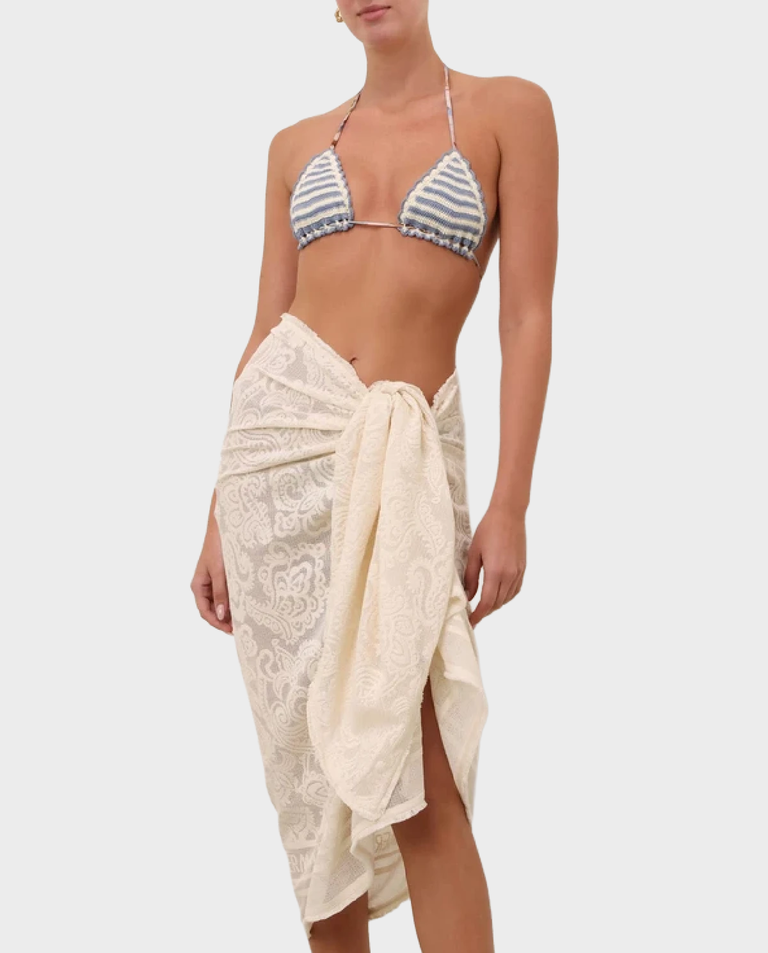 Pareo Woven w kolorze kości słoniowej