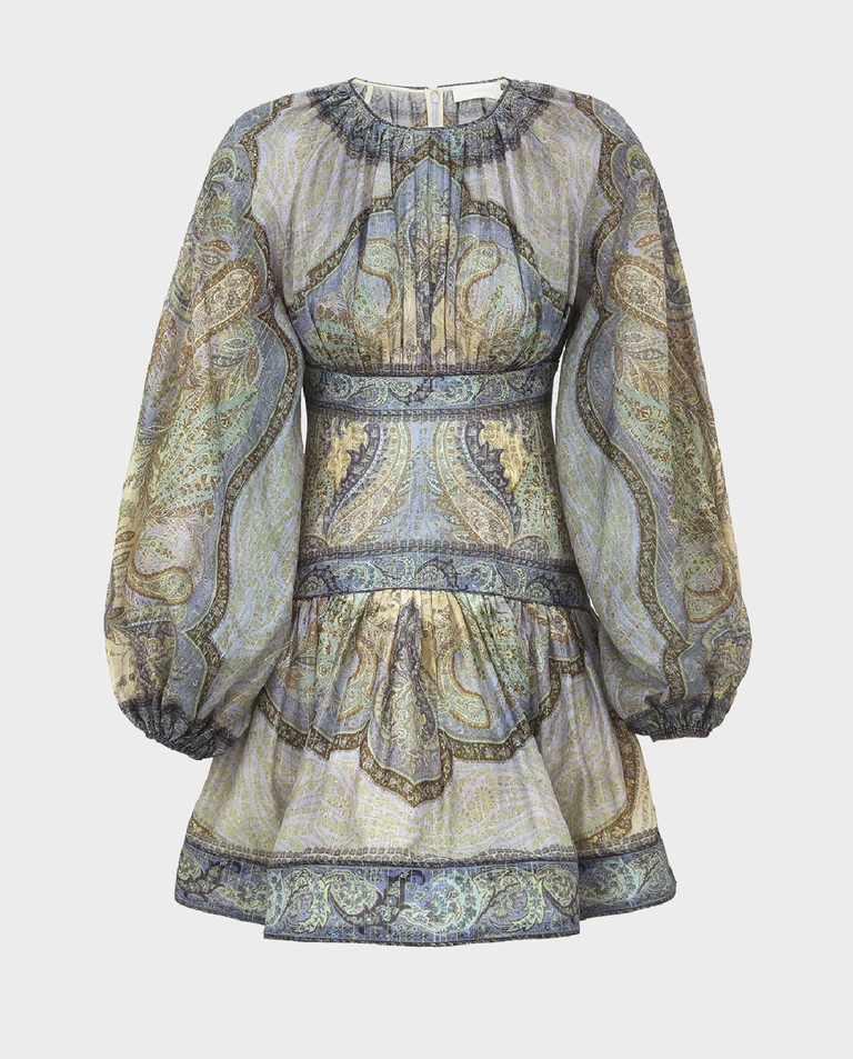 Sukienka mini w orientalny wzór paisley Wanderlust