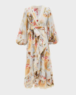 Jasnoniebieska sukienka w kwiatowy print - Image #1