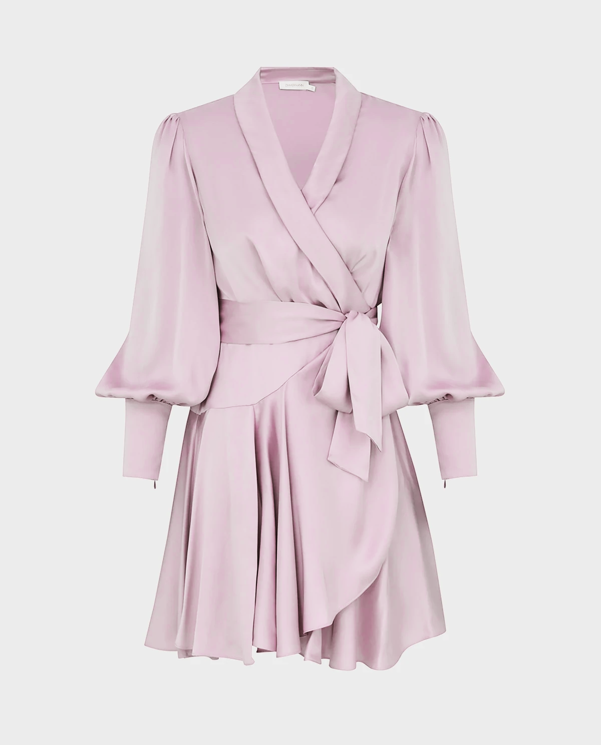 Różowa kopertowa sukienka mini - Image #1