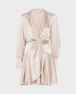 Jedwabna kopertowa sukienka mini - Image #1