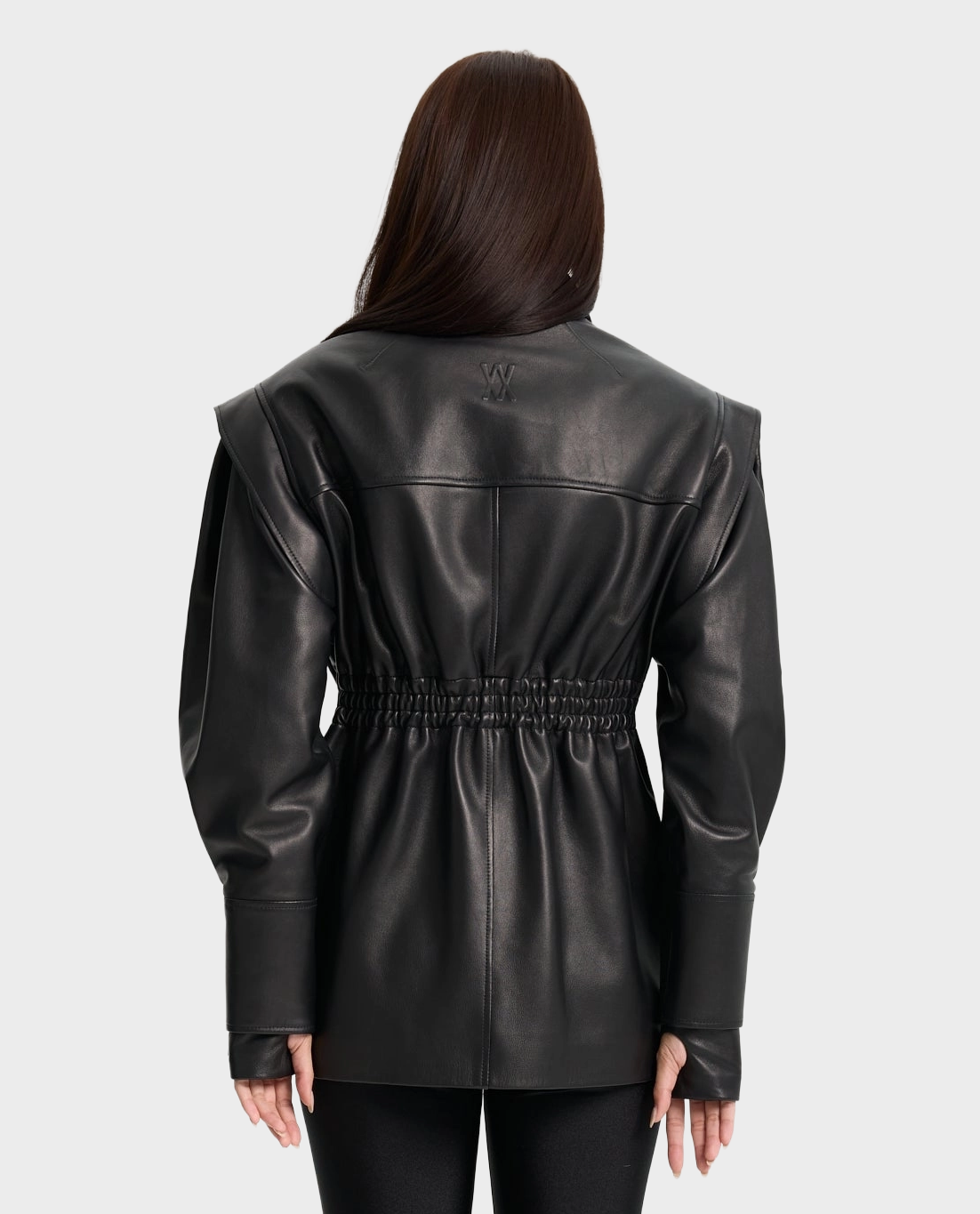 Skórzana kurtka z szerokimi ramionami Vera - Image #2
